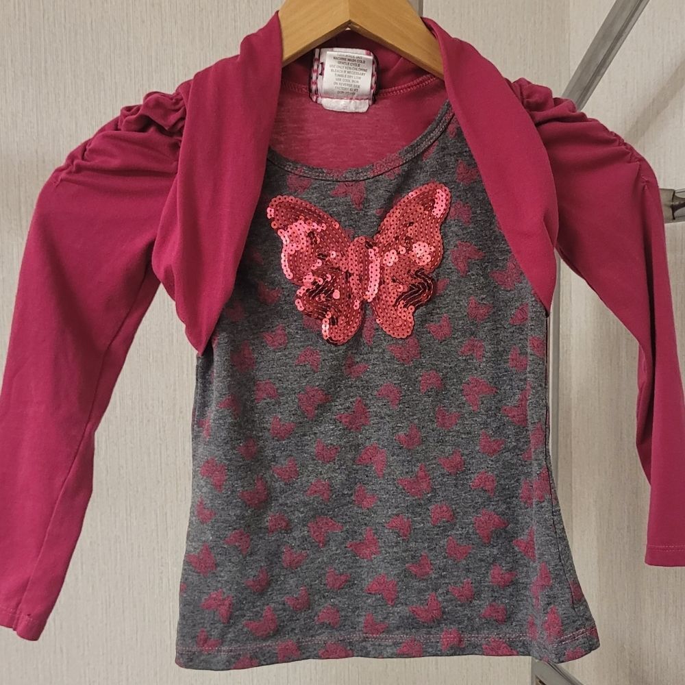 RMLA Size 6x Layered Look One-Piece Bolero - Butterfly Sparkle